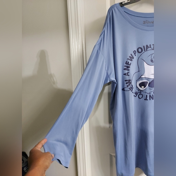 NWT Disney Stitch Blue Long Sleeve Women's Sleepwear - Picture 4 of 8
